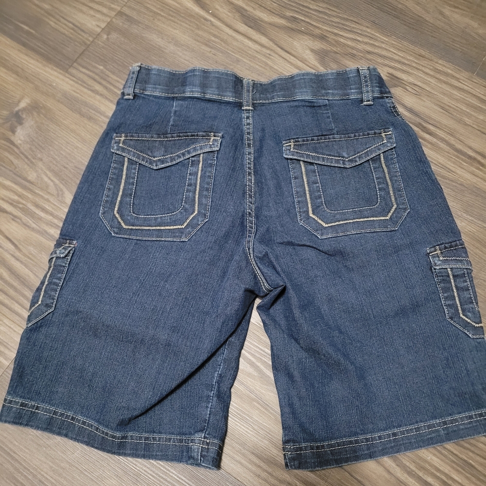 Womens Blue Denim Cargo Shorts Size 6 Jortz Y2K Jean - Picture 2 of 3